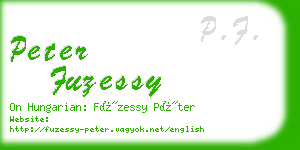 peter fuzessy business card